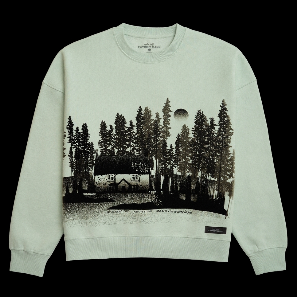 Taylor Swift Mint Green Forest Graphic Sweatshirt